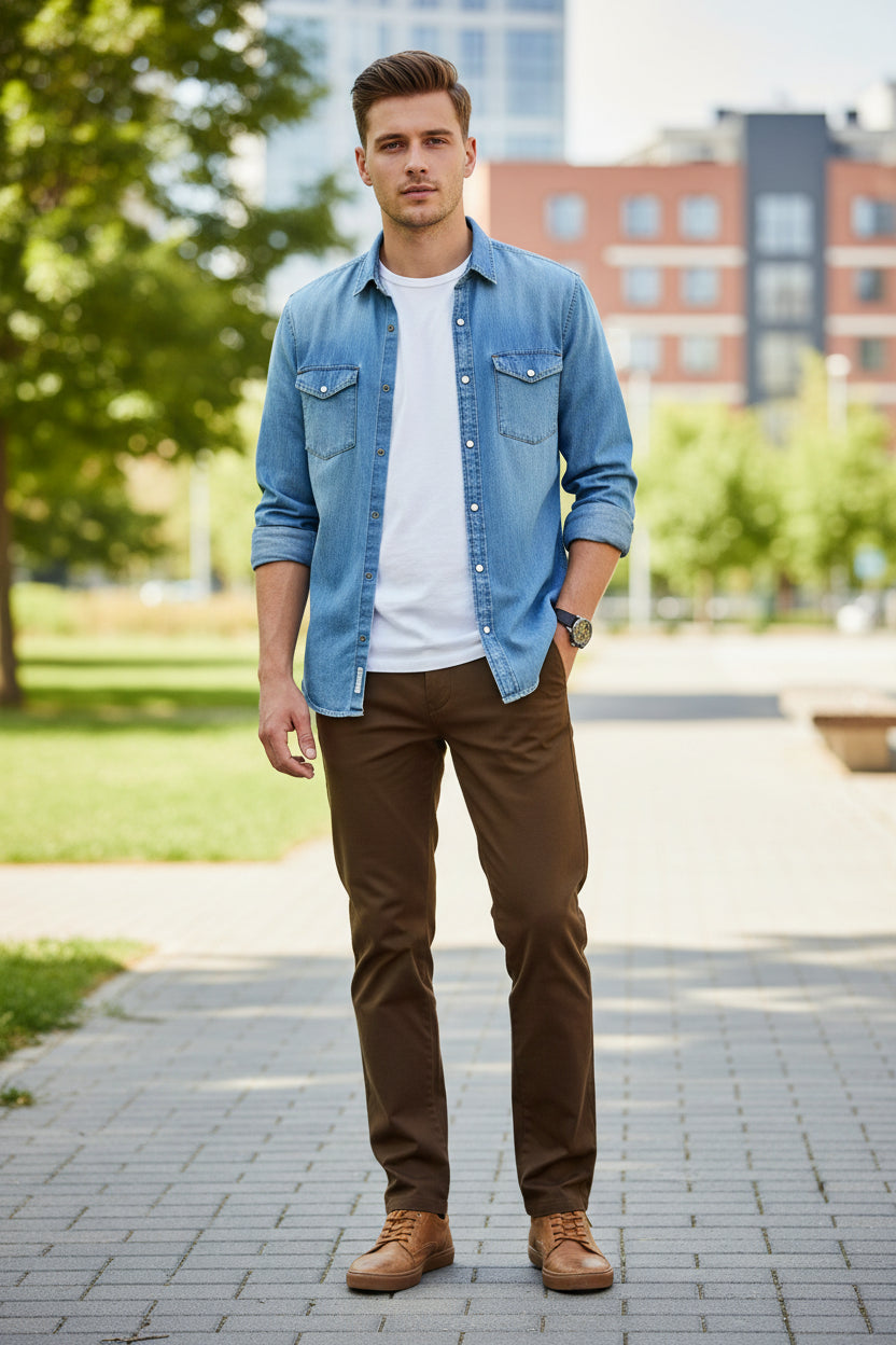 Men's Casual Pants Autumn Fashion Comfortable Elastic Pants