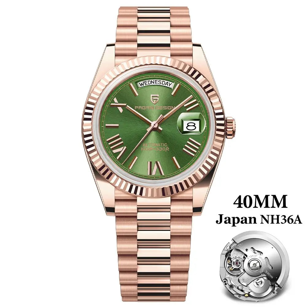 PAGANI DESIGN DD40 Men's Luxury Automatic Watch NH36A with AR Sapphire Mirror