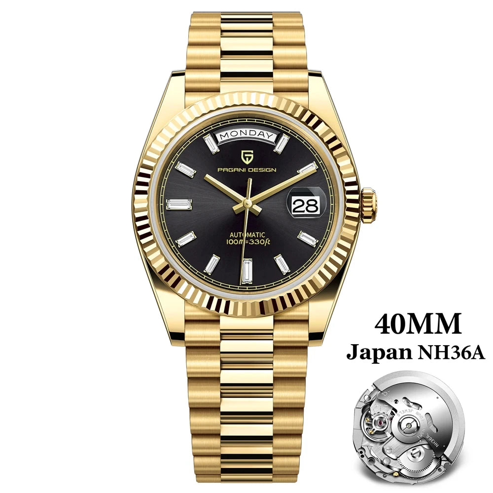 PAGANI DESIGN DD40 Men's Luxury Automatic Watch NH36A with AR Sapphire Mirror