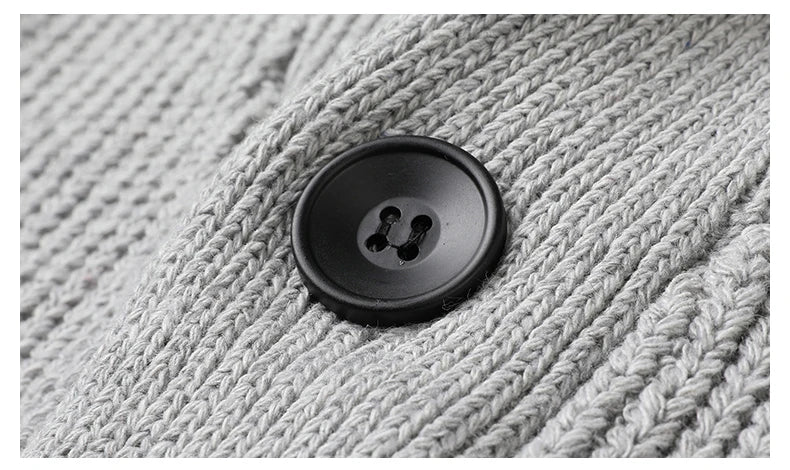 2021 High End Wool Designer Thick New Korean Autum Winter Brand Fashion Cable Knit Sweater Jacket Men Casual Coats Mens Clothing