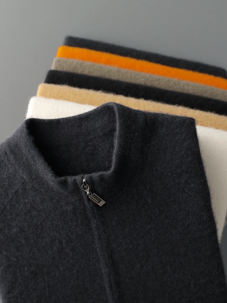 Autumn Winter Sweater Pullover 100% Merino Wool Sweater Men's Outdoor Sports Style Raglan Casual Clothes Commut Inside Join Knit