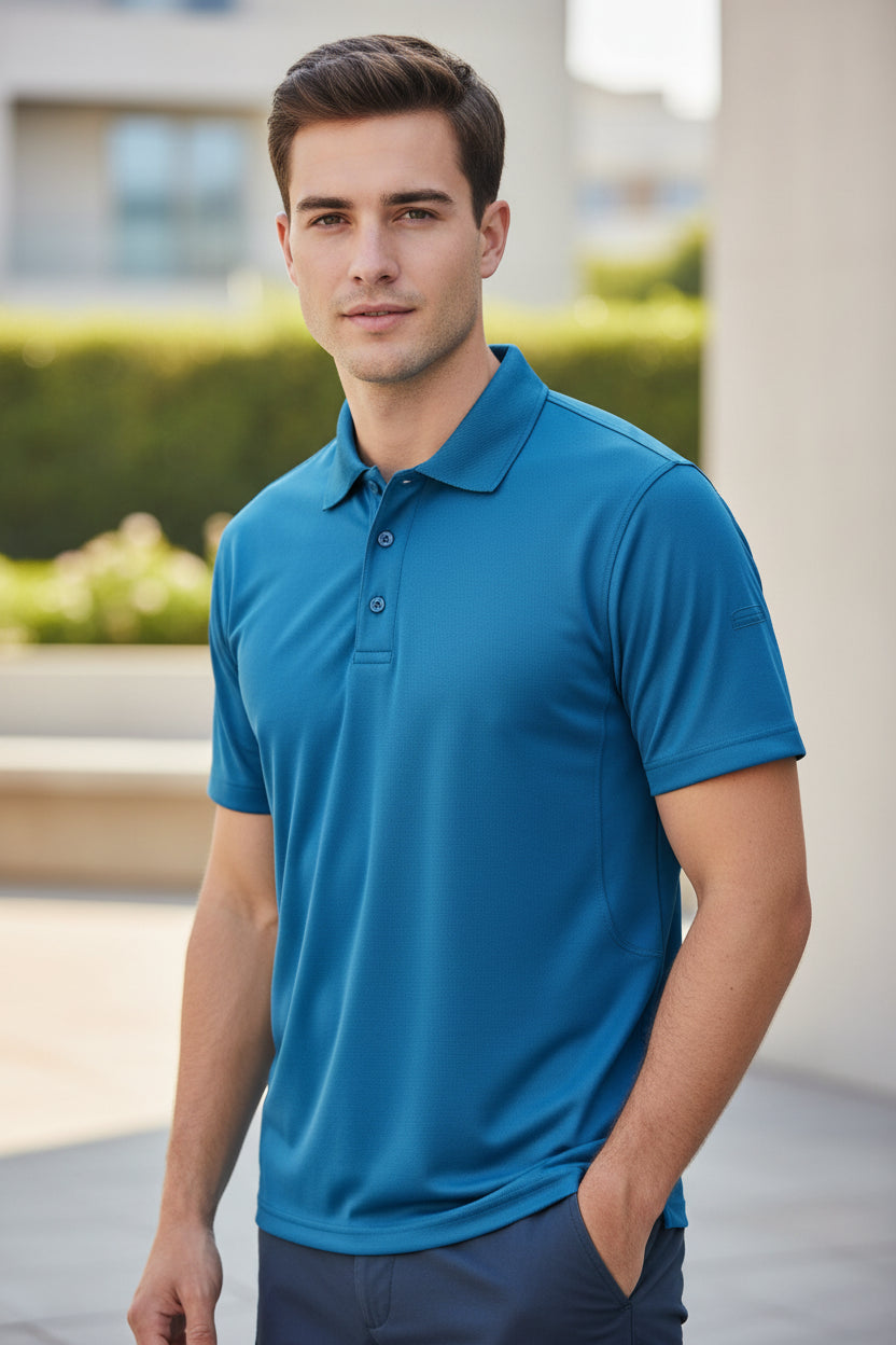 Men's Quick-Dry Lightweight Summer Polo T-Shirt -  Short Sleeve