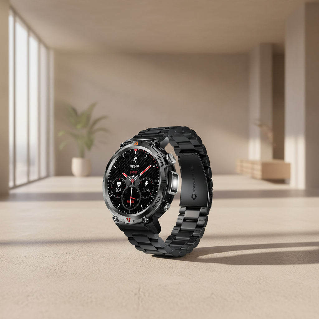 EIGIIS KE3 Smartwatch for Men - Bluetooth Call, Full Touch Screen