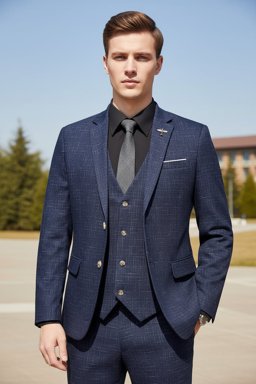 Premium Quality Men's Wedding Suit with Vest and Pants  Stylish