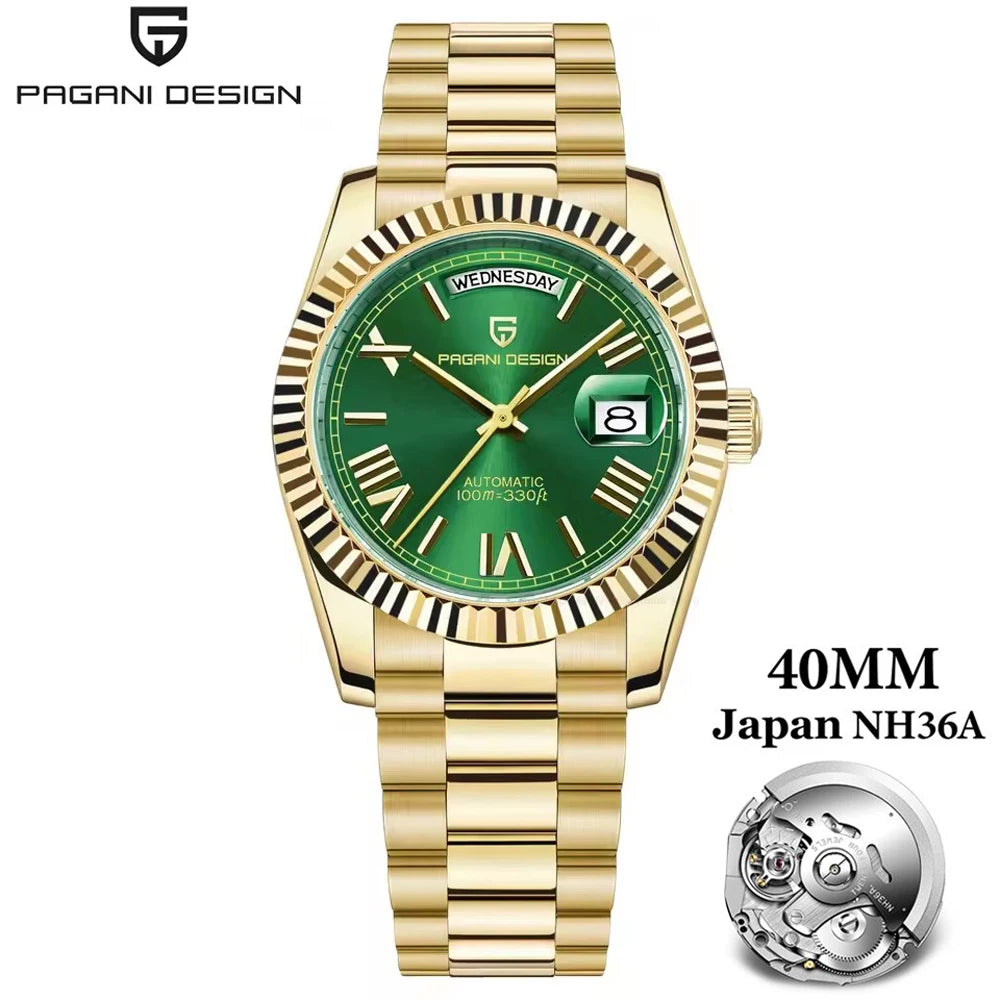 PAGANI DESIGN DD40 Men's Luxury Automatic Watch NH36A with AR Sapphire Mirror