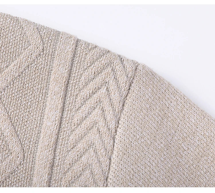 Man Solid Color 2024 New Autumn Winter Warm Fashion Sweater Casual And Comfortable Soft Sweater