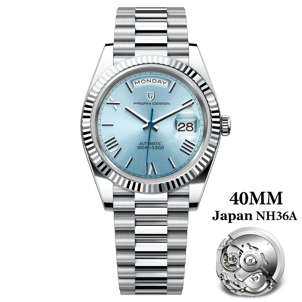 PAGANI DESIGN DD40 Men's Luxury Automatic Watch NH36A with AR Sapphire Mirror