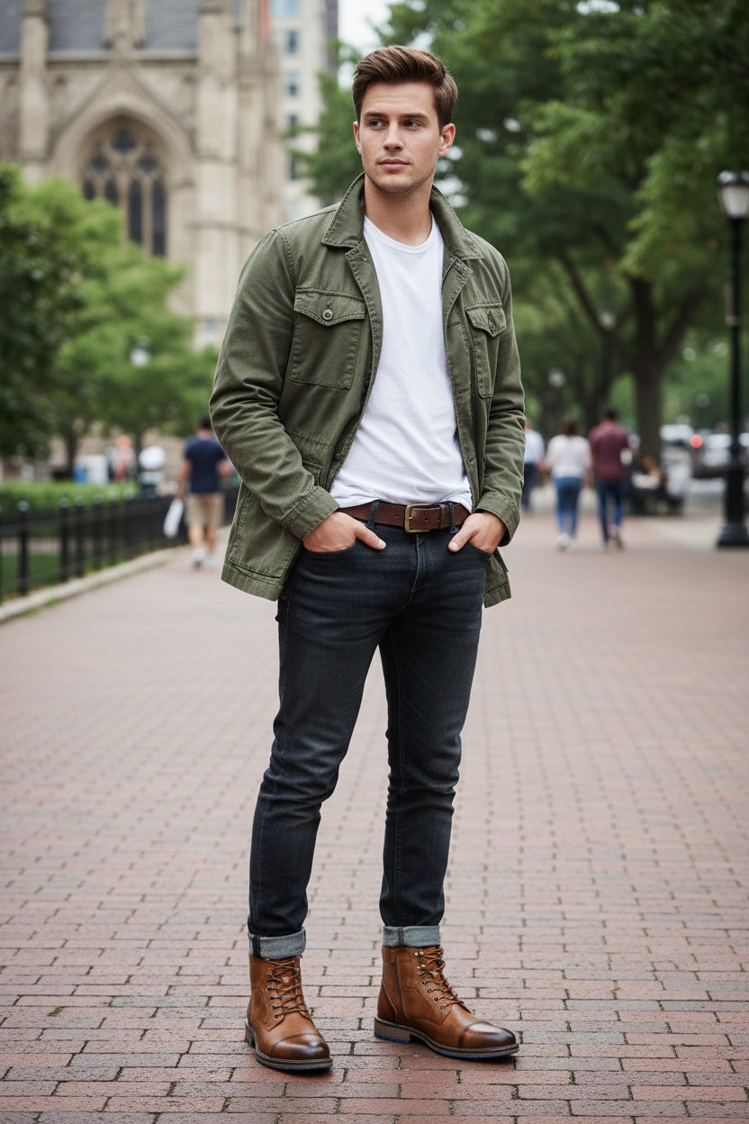 Retro Men Boots  Fashion Comfortable  Spring Leather Boots