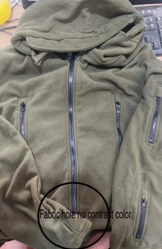 Men's Autumn Winter Military Sweatshirt Fleece Jackets Tactical Pullover Casual Hiking Camping Climbing Trekking Windproof Coat