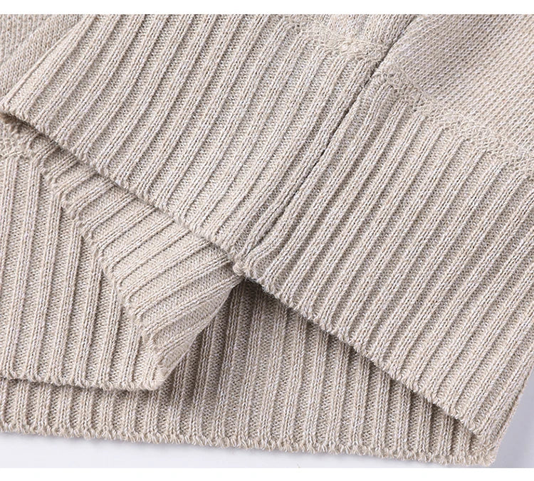 Man Solid Color 2024 New Autumn Winter Warm Fashion Sweater Casual And Comfortable Soft Sweater
