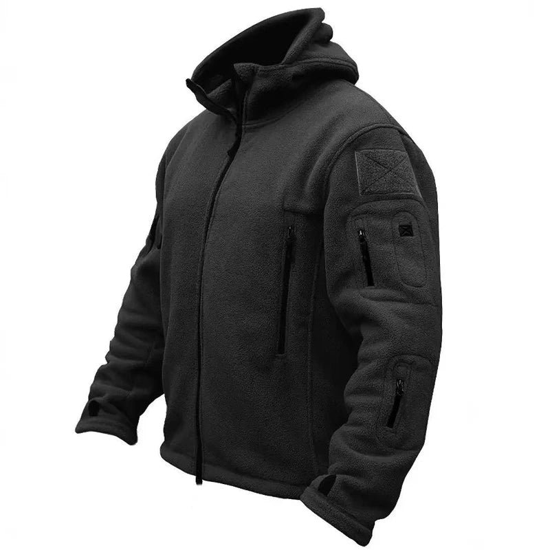Men's Autumn Winter Military Sweatshirt Fleece Jackets Tactical Pullover Casual Hiking Camping Climbing Trekking Windproof Coat