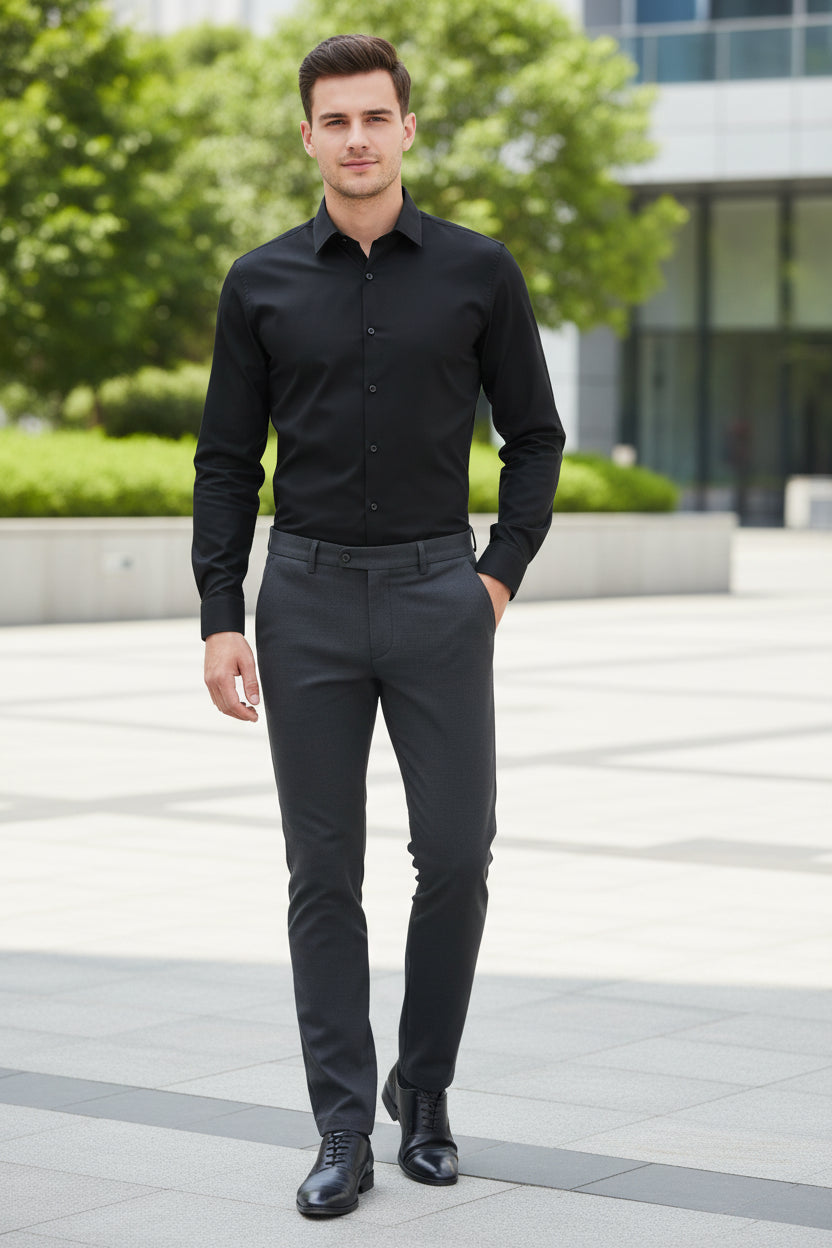 Black shirt on a white background