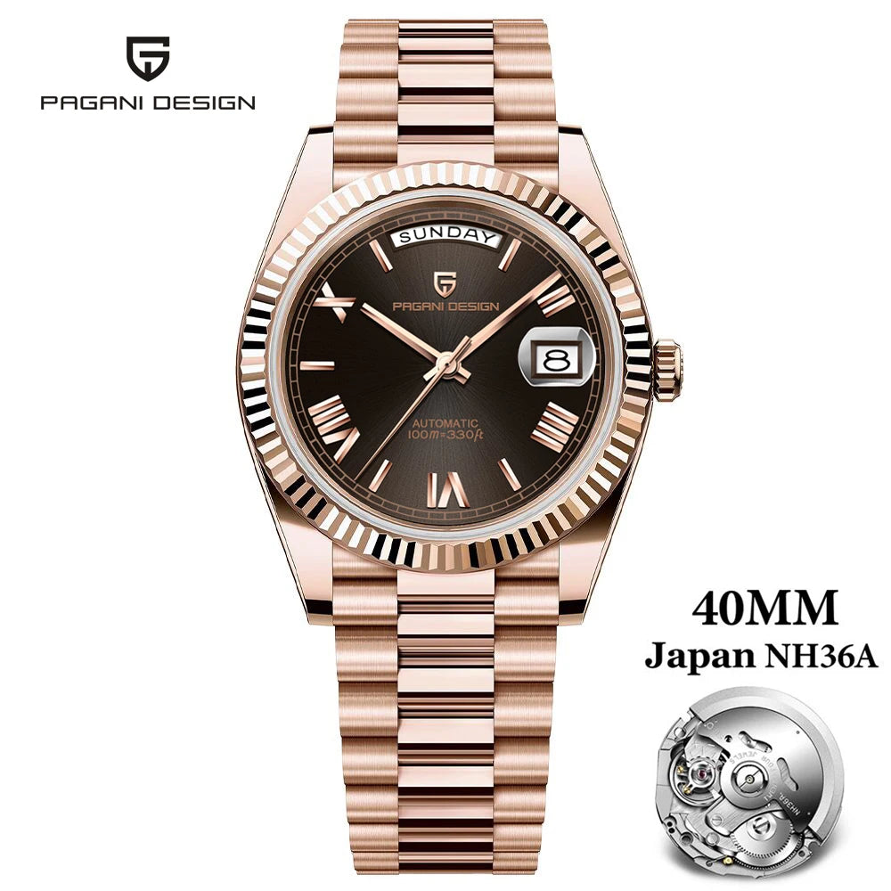 PAGANI DESIGN DD40 Men's Luxury Automatic Watch NH36A with AR Sapphire Mirror
