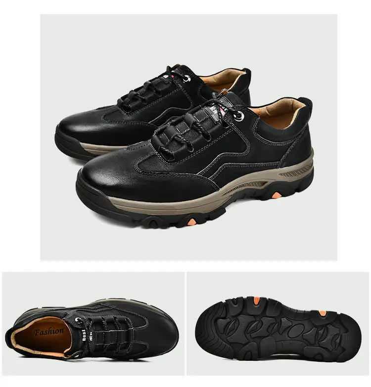Men's Shoes  versatile leather footwear Casual outdoor anti slip