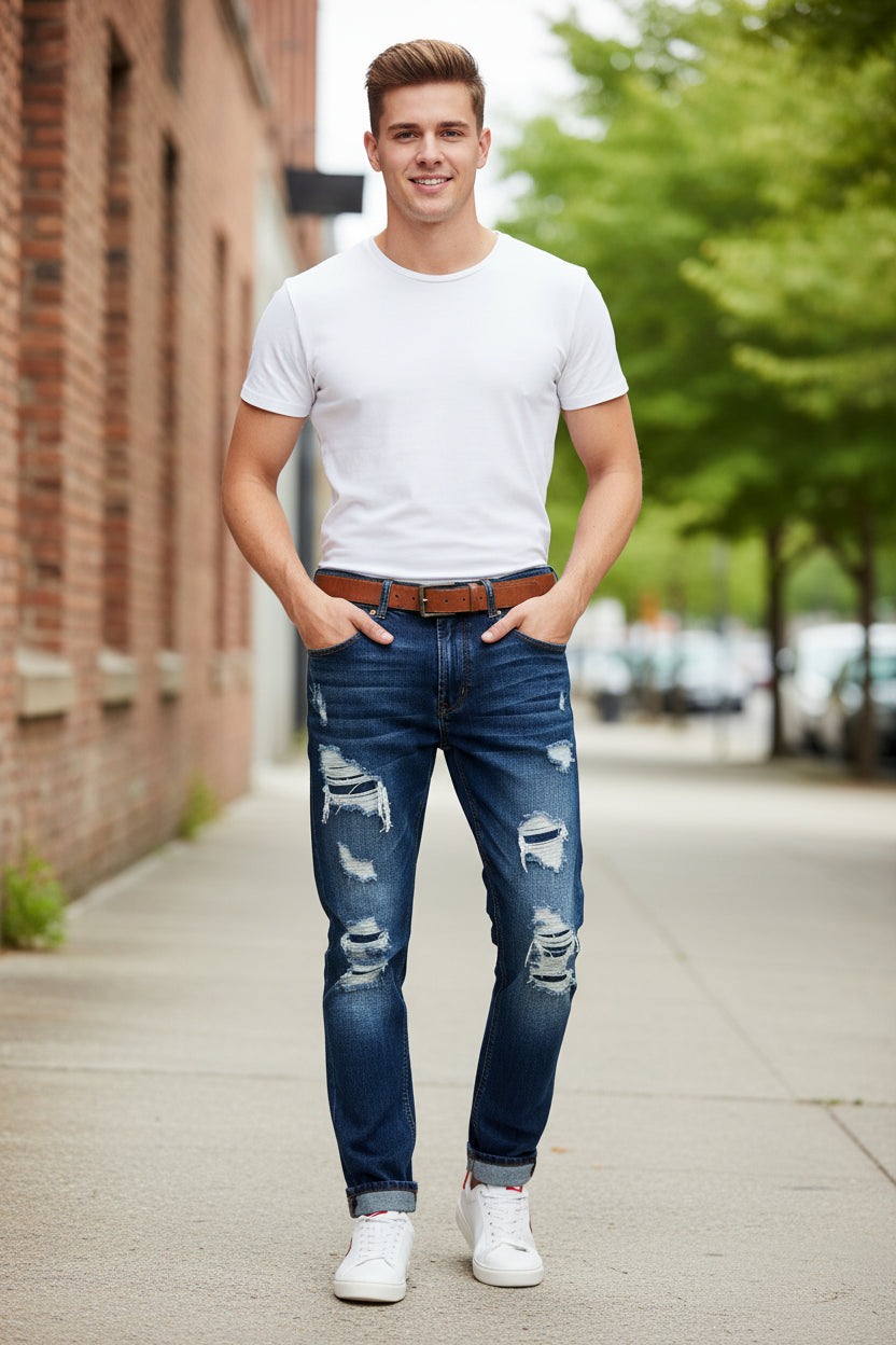 Classic Straight Jeans for Men - Timeless Style for Everyday Wear