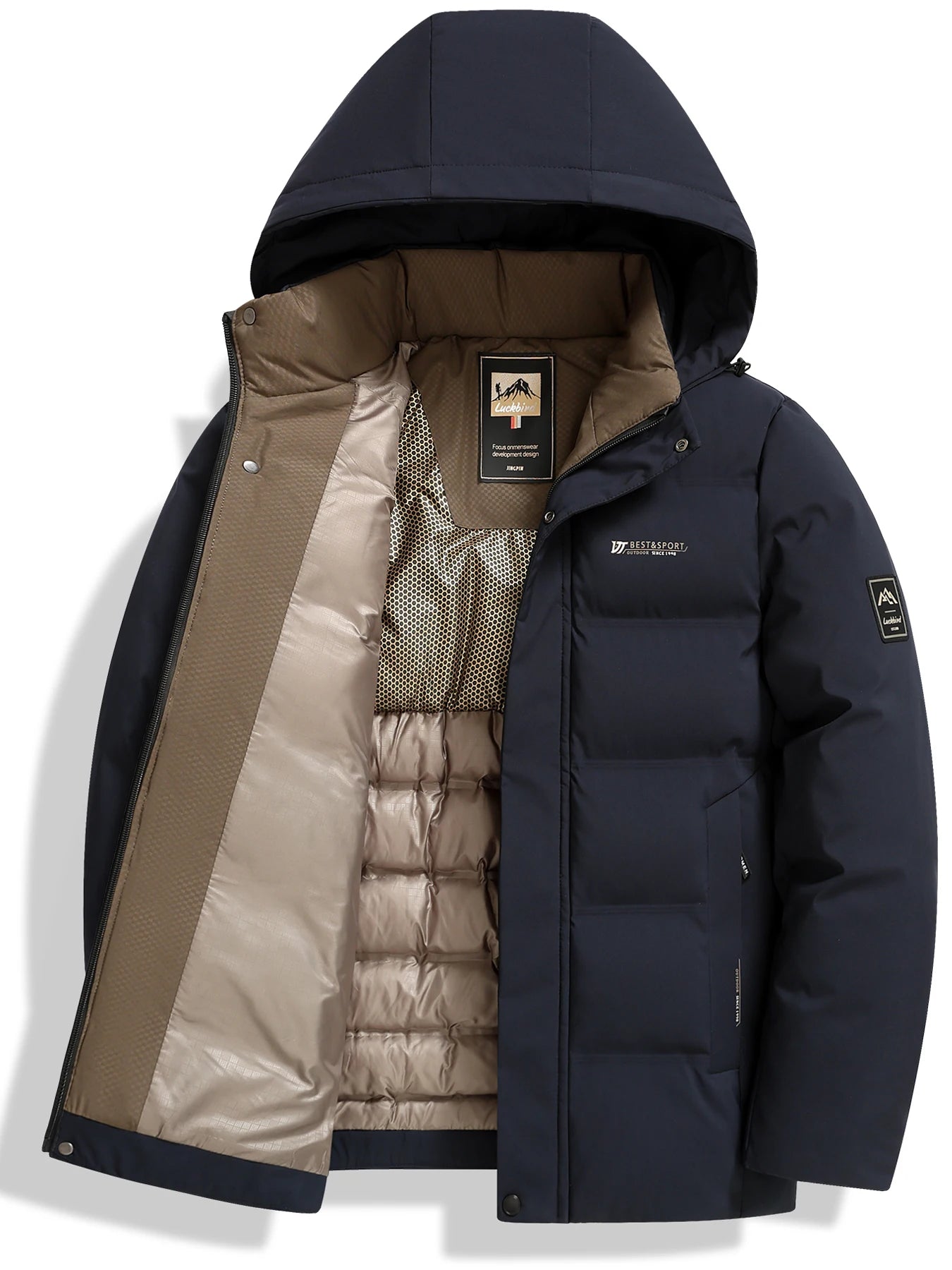 Men's thick and warm cotton jacket for autumn and winter, business and casual men's cotton jacket, top clothes