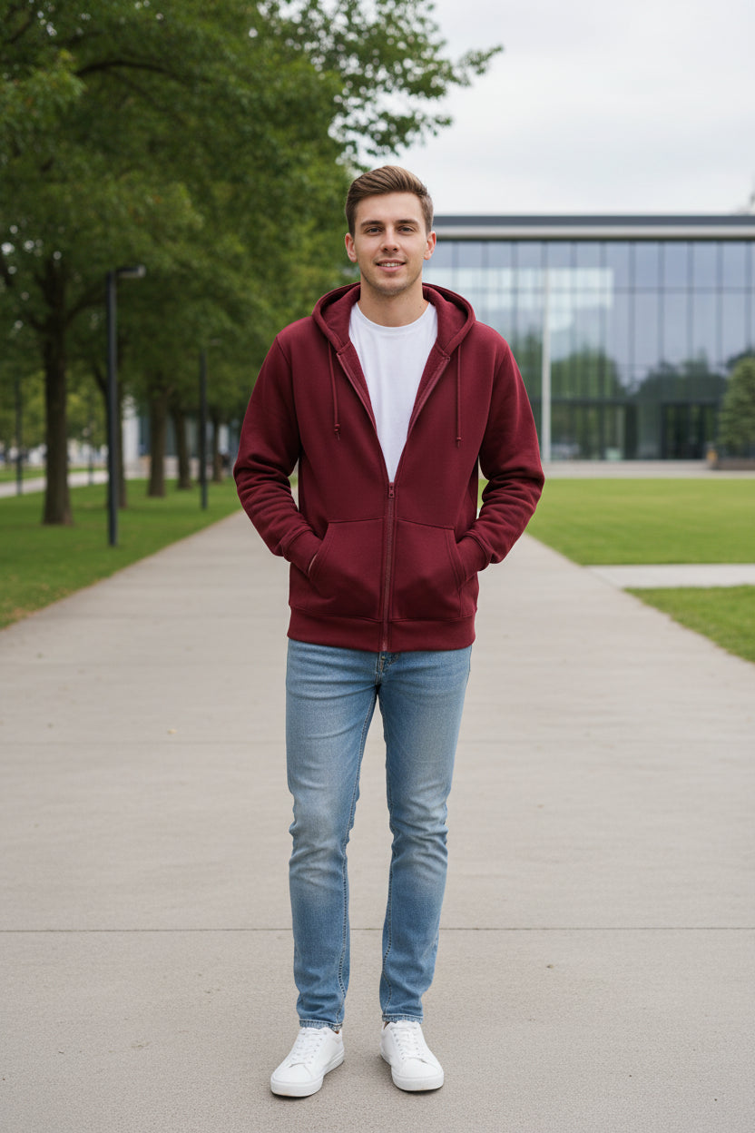 Brown hoodie on a white background