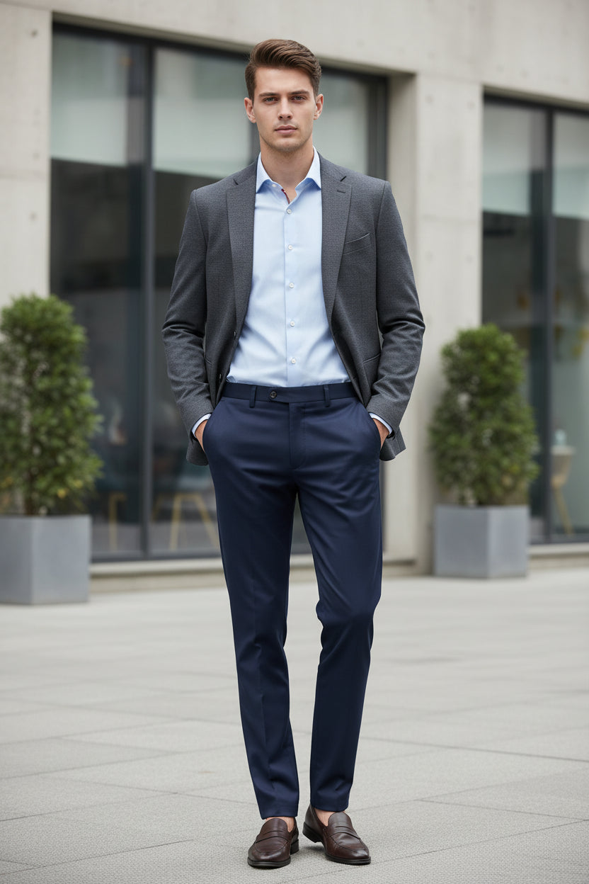 Comfort with Our Four-Way Stretch Business Casual Pants for Men