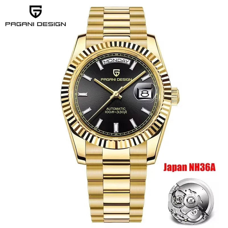 PAGANI DESIGN DD40 Men's Luxury Automatic Watch NH36A with AR Sapphire Mirror