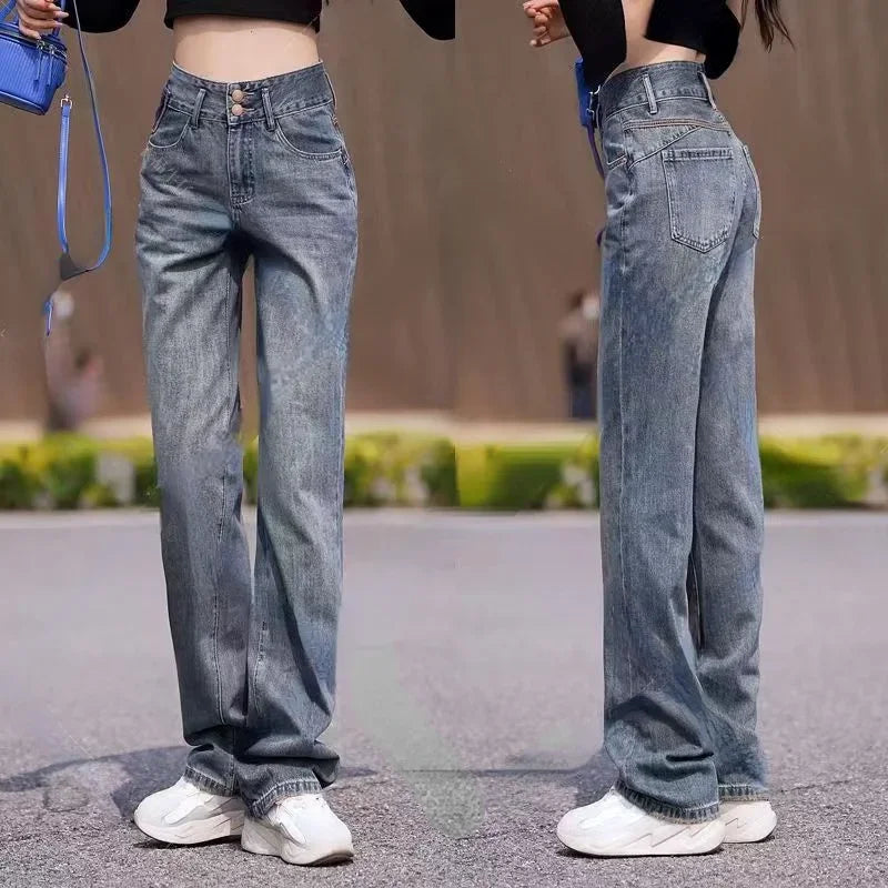 Vintage Women's Baggy Jeans - Wide Leg Loose Trousers