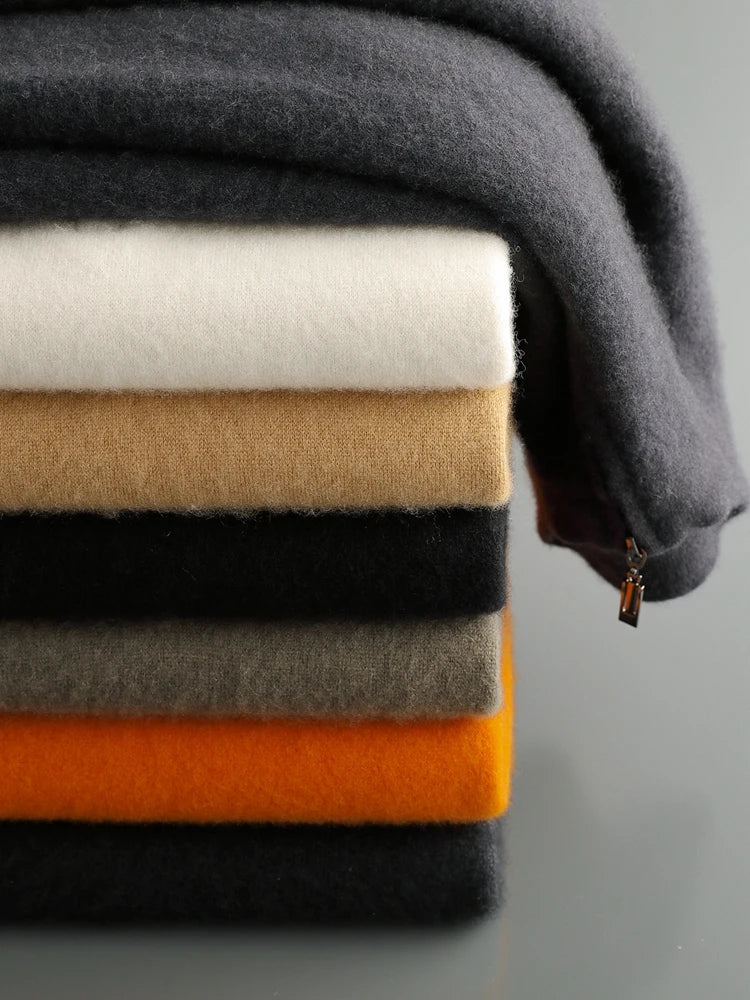 Autumn Winter Sweater Pullover 100% Merino Wool Sweater Men's Outdoor Sports Style Raglan Casual Clothes Commut Inside Join Knit