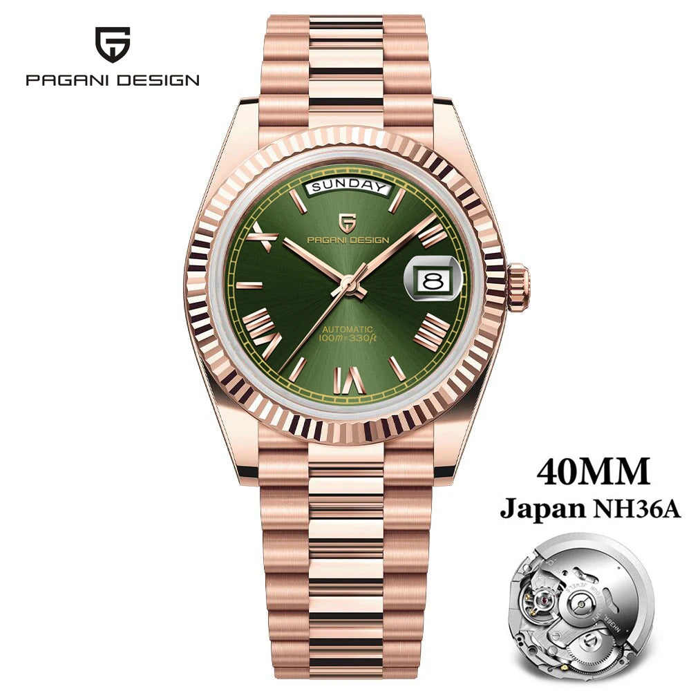 PAGANI DESIGN DD40 Men's Luxury Automatic Watch NH36A with AR Sapphire Mirror