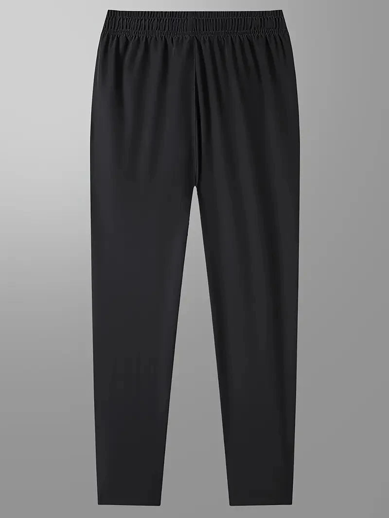 Soft Men's Casual Straight Pants Stretch Elastic Waist Jogger Korean Classic Blue Black Gray Brand Trousers Plus Size