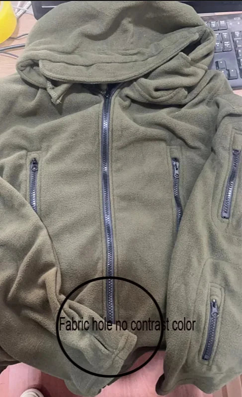Men's Autumn Winter Military Sweatshirt Fleece Jackets Tactical Pullover Casual Hiking Camping Climbing Trekking Windproof Coat