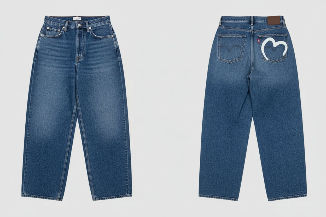 Wide Fit Baggy Denim Jeans for Women - Grunge Harajuku Style