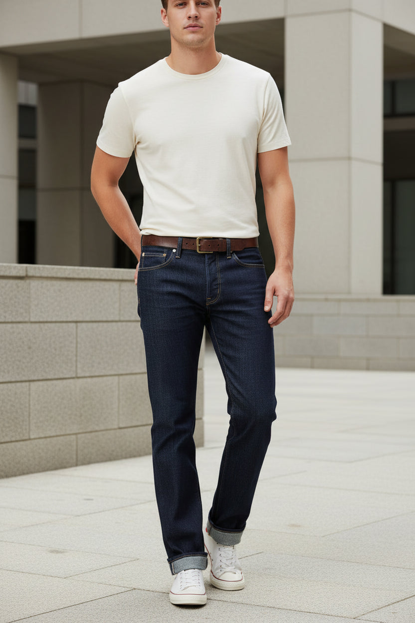 Classic Vintage Selvedge Raw Denim Jeans – 15.6oz Premium Men's Jeans