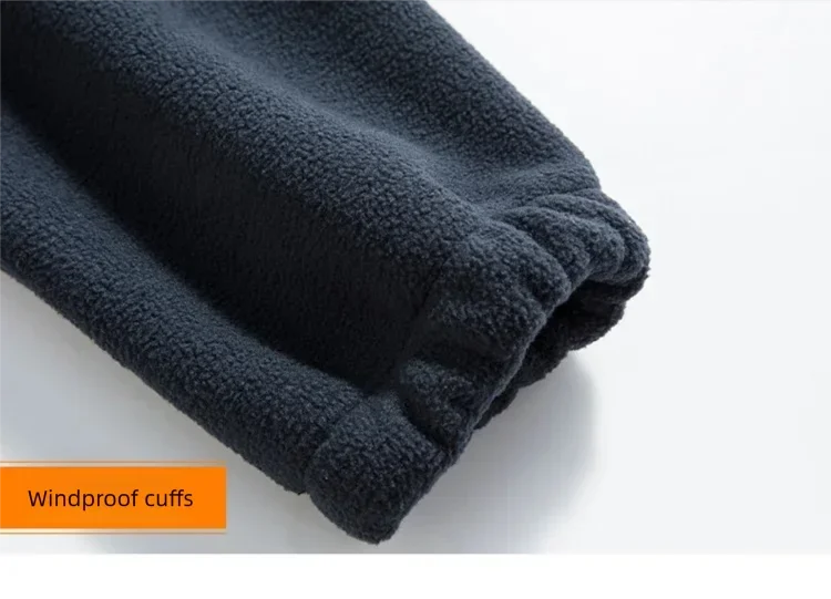 2025 Men's Fleece Coat Autumn and Winter Thickened Warm Windproof Cold-proof Loose Plus Size Outdoor Sports Collar Fleece Jacket