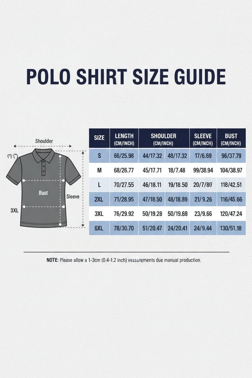 Size chart for a shirt with measurement instructions and dimensions.