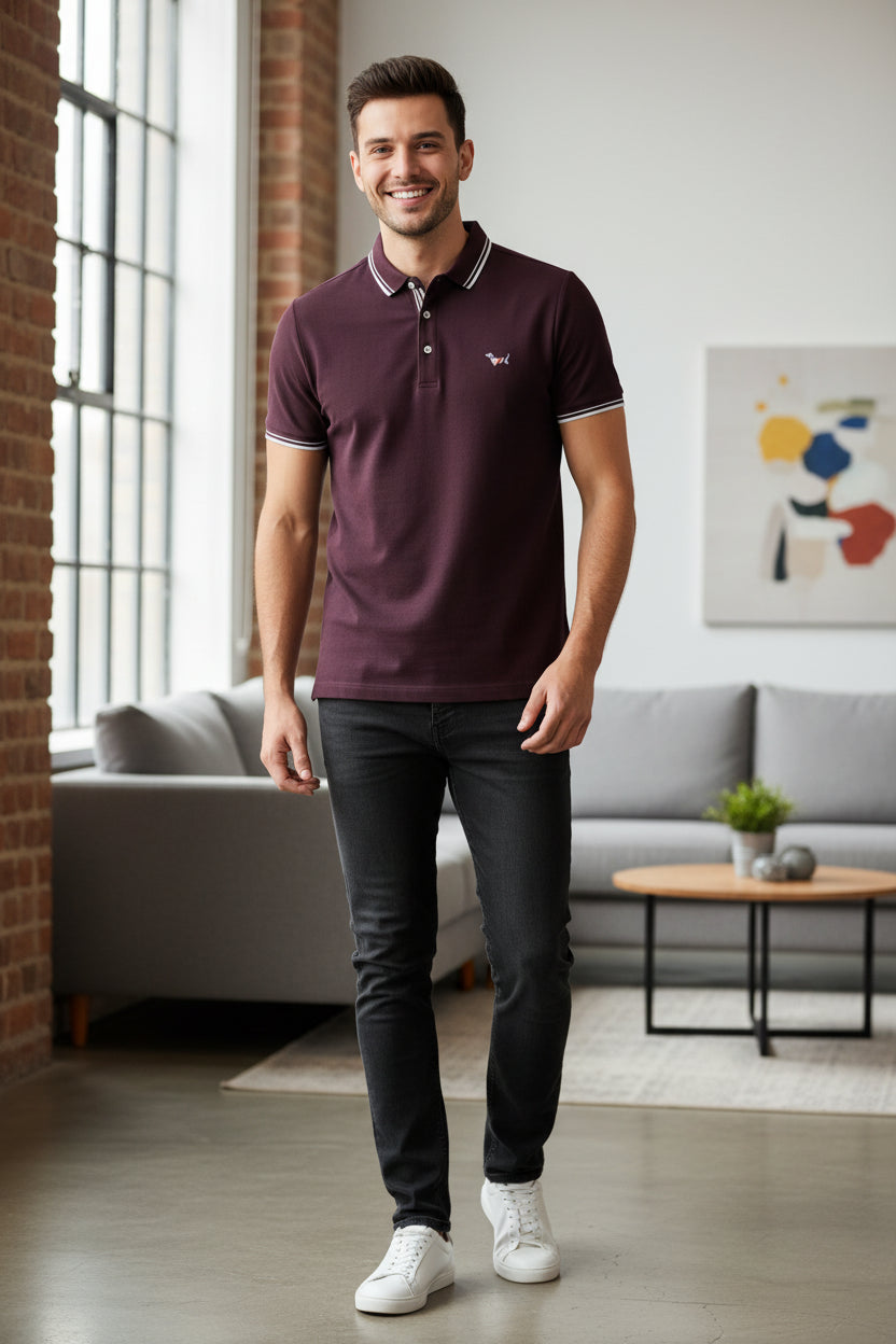 CottonLux Men's Polo T-shirt  Luxurious Softness Custom Embroidery