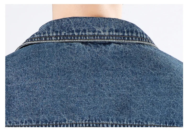 Spring and Autumn 2025 new men's loose and trendy denim jackets, pure cotton men's fashionable workwear jackets size S-4XL