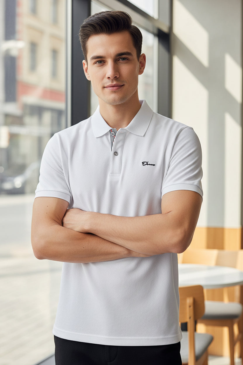 Elevate Your Style With Our Men's 100% Cotton Polo Shirt