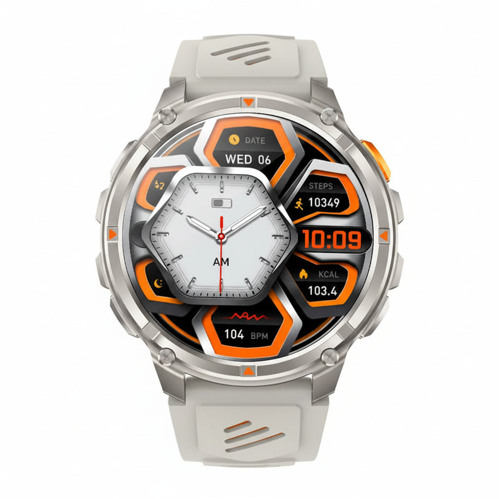 T-Rex3 Ultra Military Smart Watch for Men - 1100mAh Battery, 1.7" AMOLED