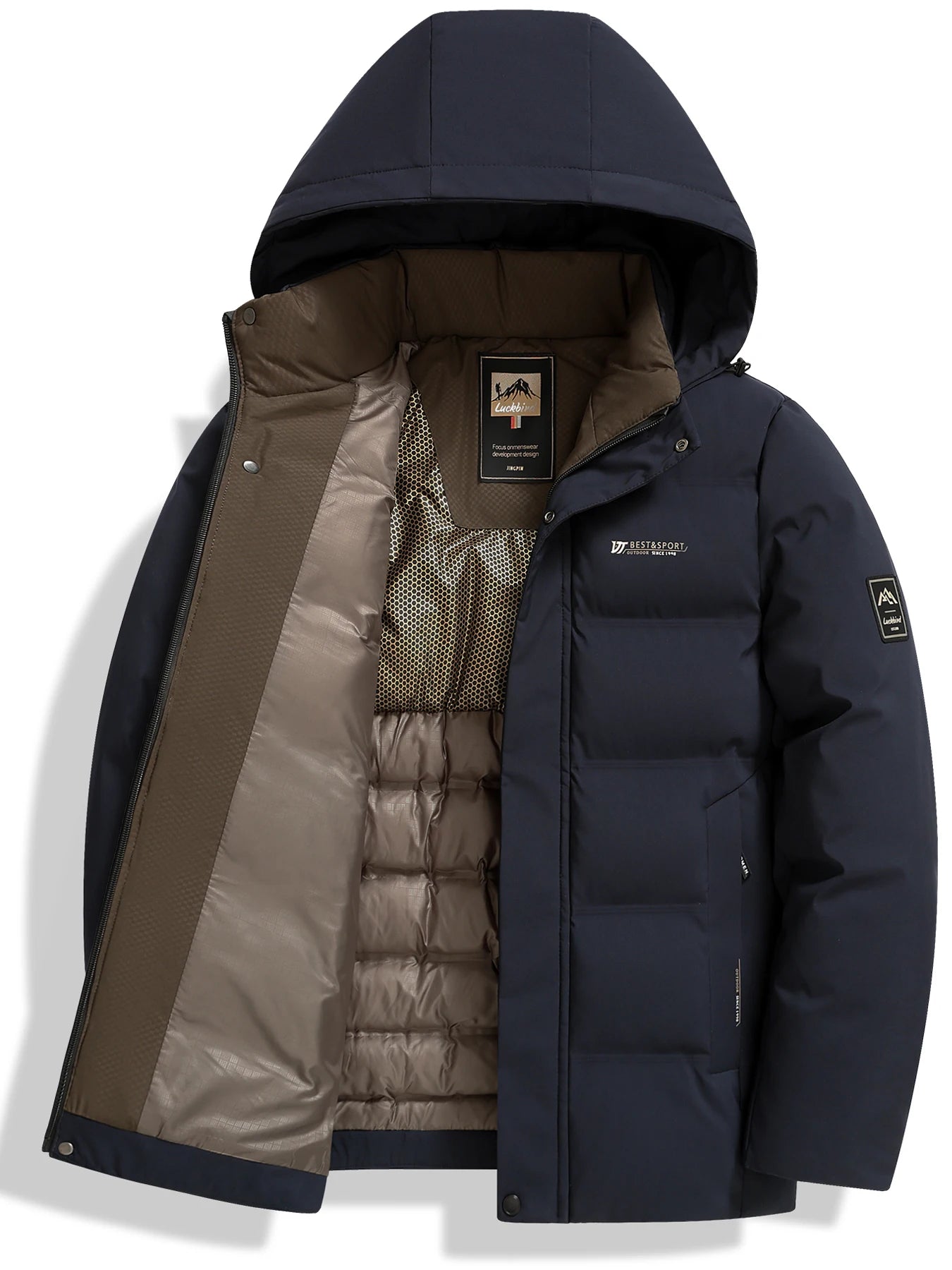 Men's thick and warm cotton jacket for autumn and winter, business and casual men's cotton jacket, top clothes