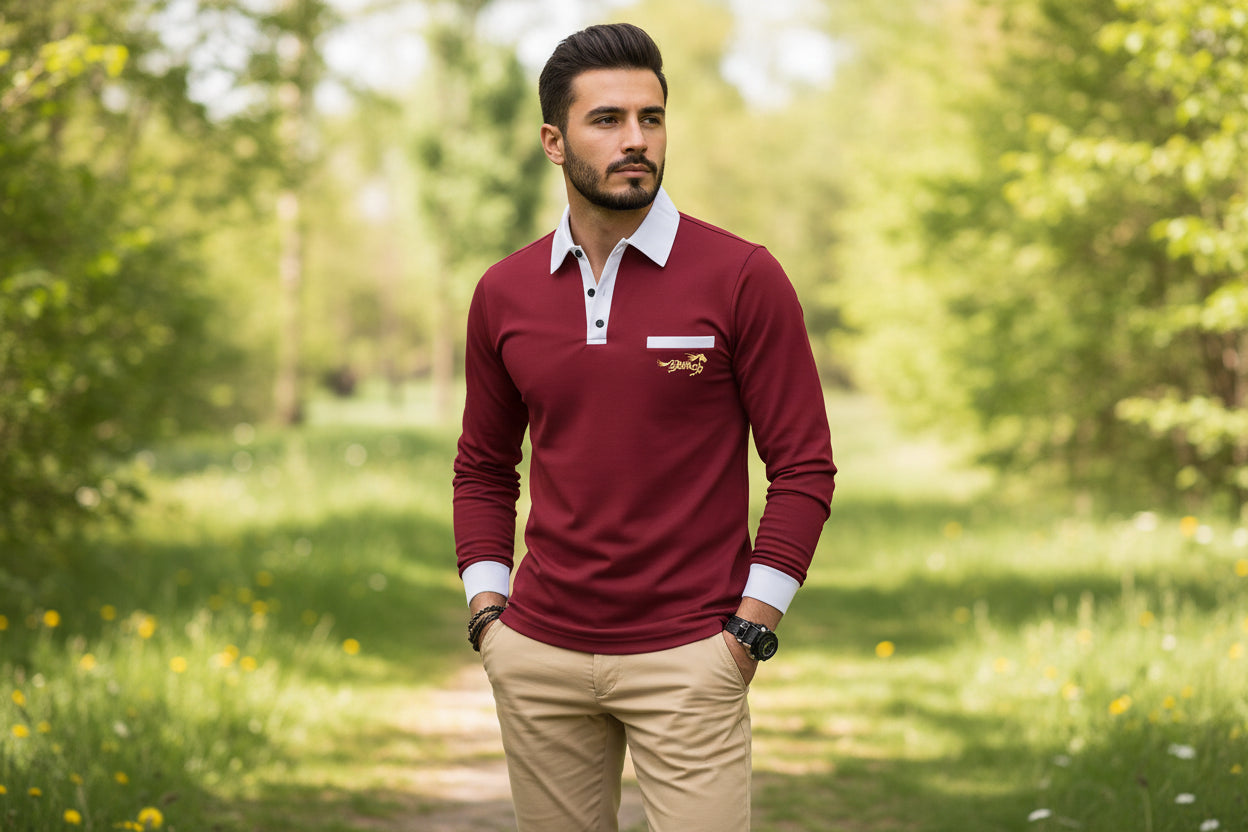 Men's Lightweight Long Sleeve Henley Cotton Linen V neck Breathable