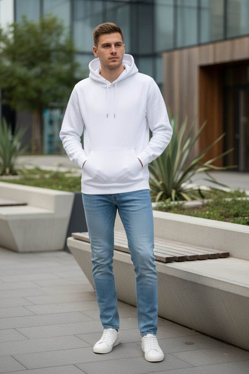Stay Cozy and Stylish with Our Blank Fleece Fashion Hoodies