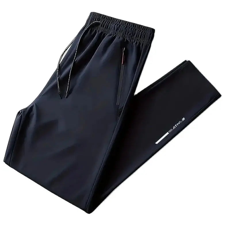 Soft Men's Casual Straight Pants Stretch Elastic Waist Jogger Korean Classic Blue Black Gray Brand Trousers Plus Size