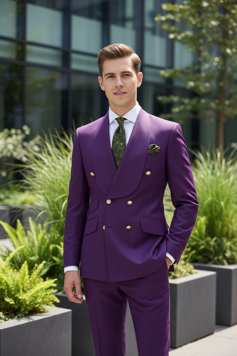 Elevate Your Style with Our Elegant Men's Double Breasted Blazer Set