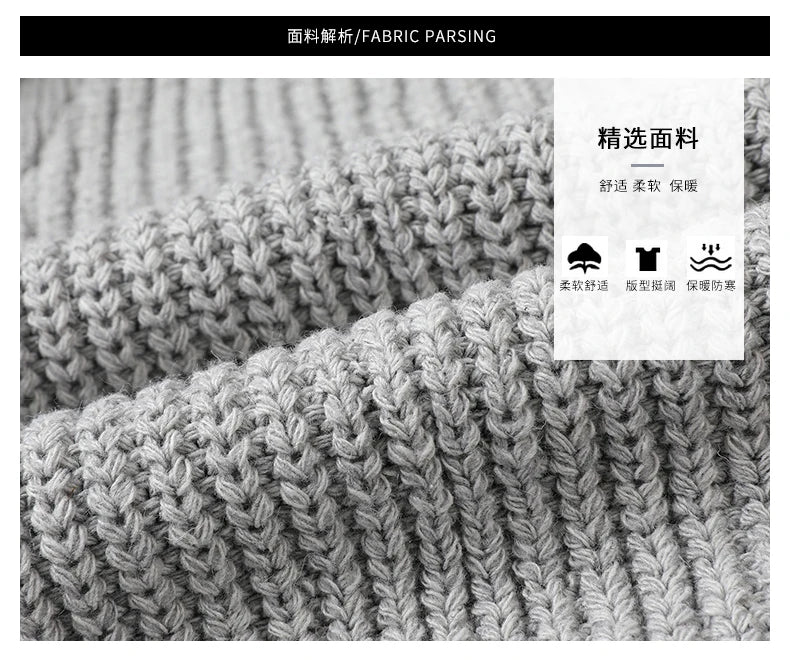2021 High End Wool Designer Thick New Korean Autum Winter Brand Fashion Cable Knit Sweater Jacket Men Casual Coats Mens Clothing