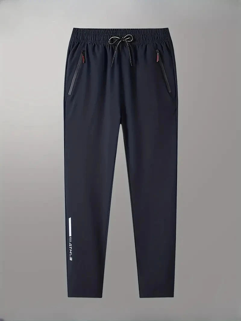 Soft Men's Casual Straight Pants Stretch Elastic Waist Jogger Korean Classic Blue Black Gray Brand Trousers Plus Size