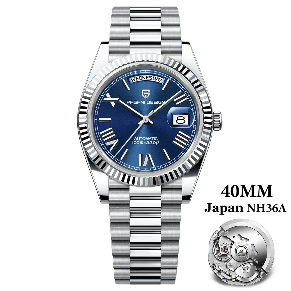 PAGANI DESIGN DD40 Men's Luxury Automatic Watch NH36A with AR Sapphire Mirror
