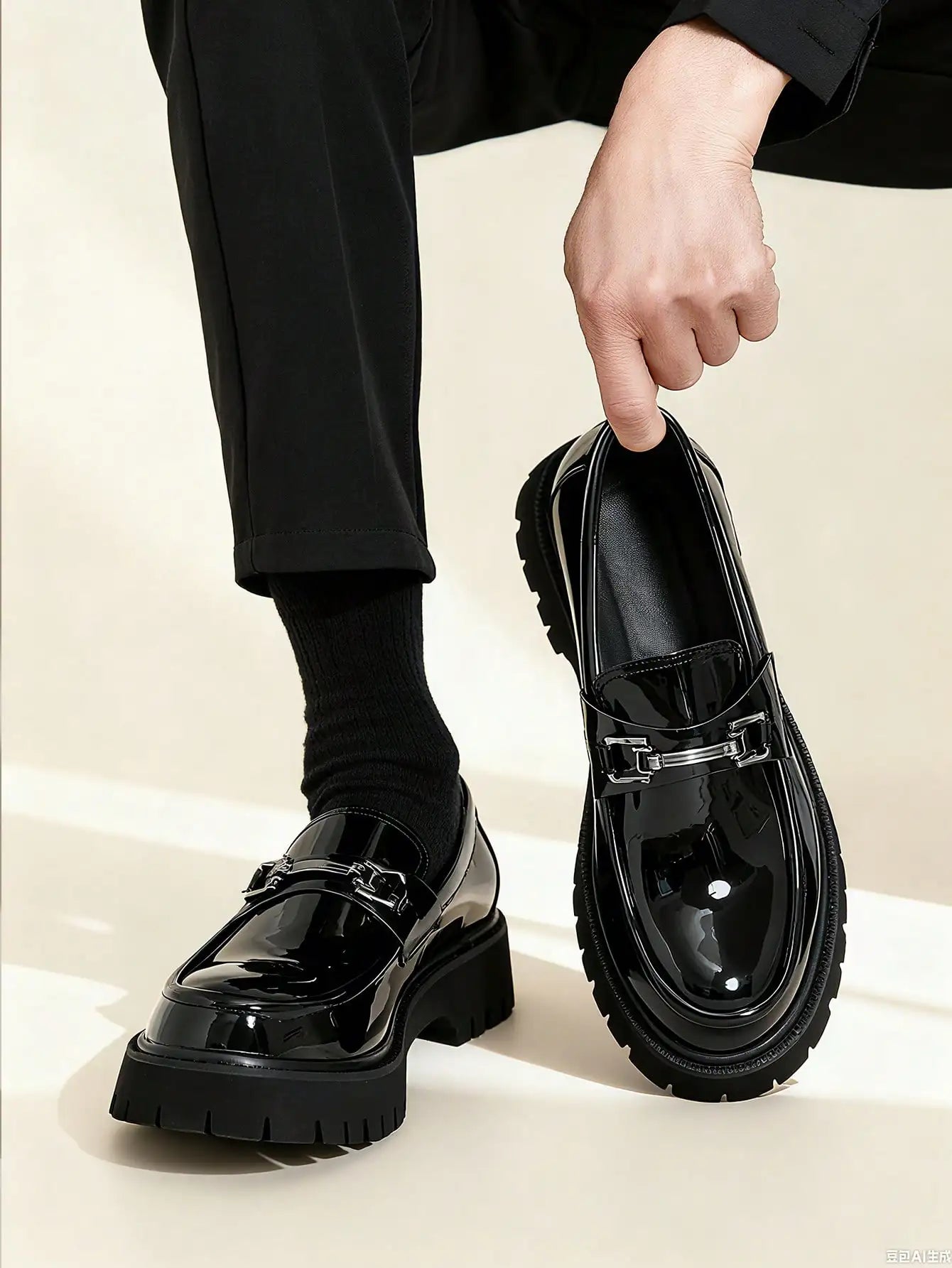 Fashion Classic Thick Sole Men's Penny Loafers Slip-On Shoes