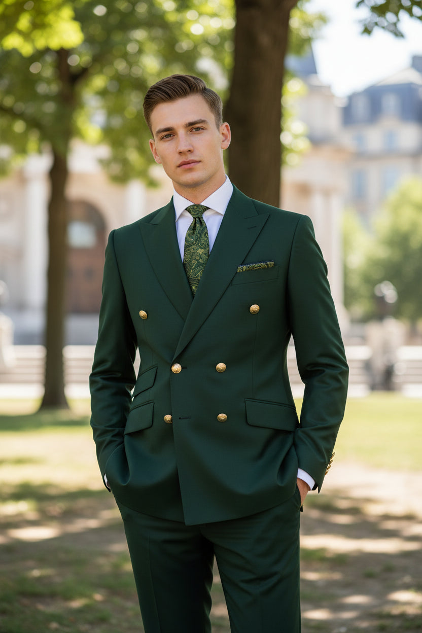 Elevate Your Style with Our Elegant Men's Double Breasted Blazer Set